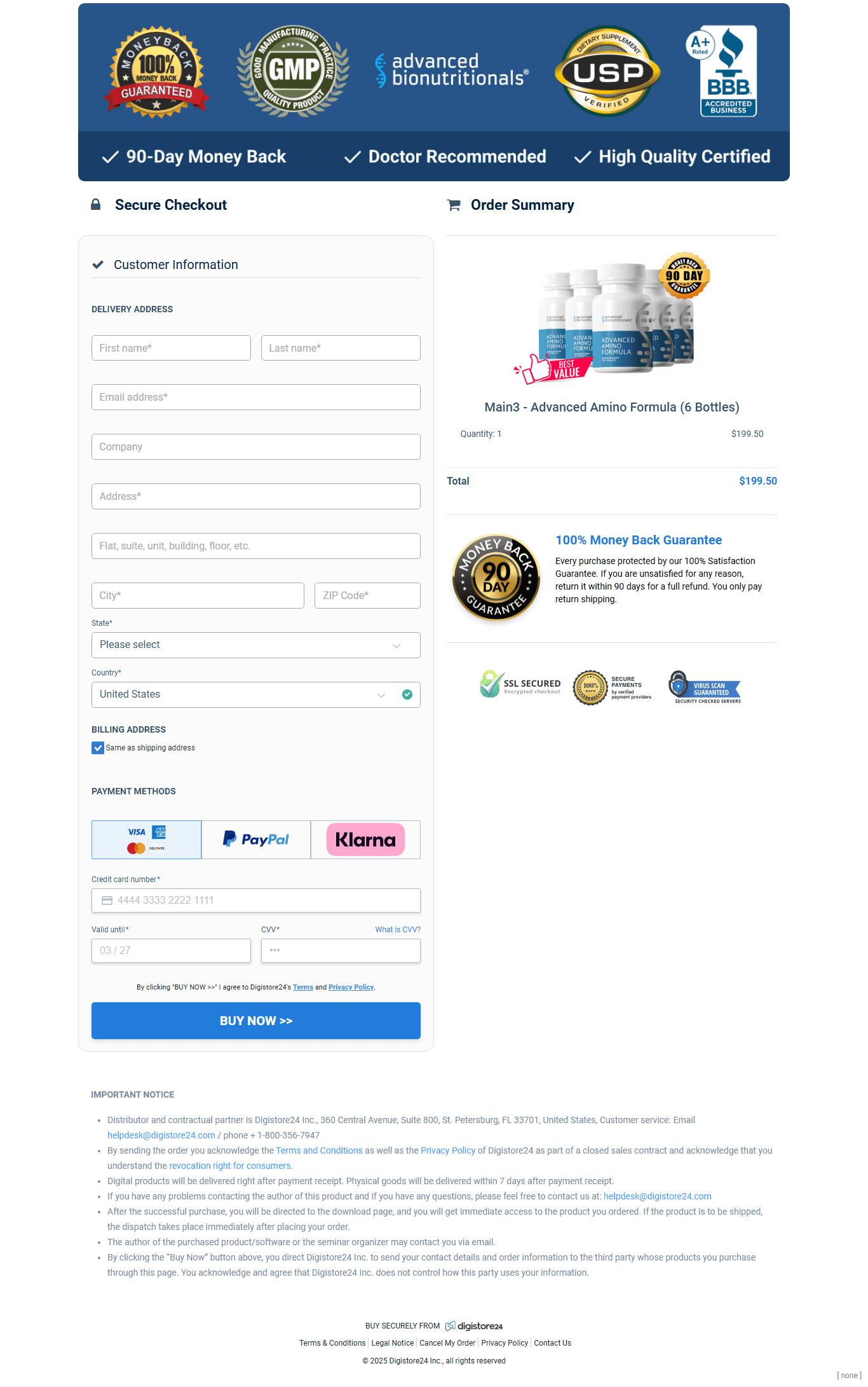 Advanced Amino Formula